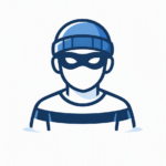 Burglar with hat and mask