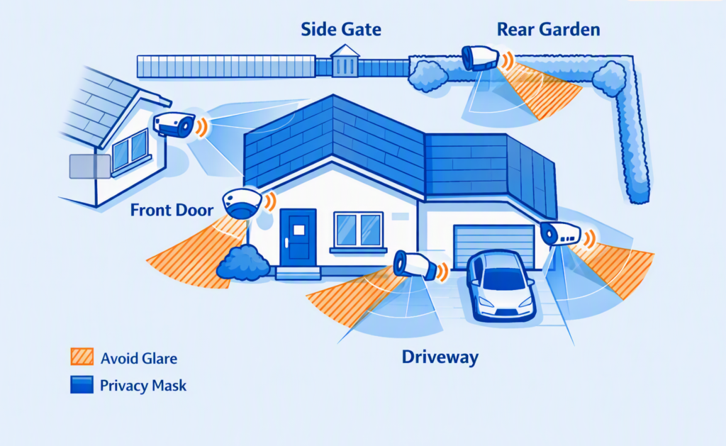 Home CCTV placement diagram