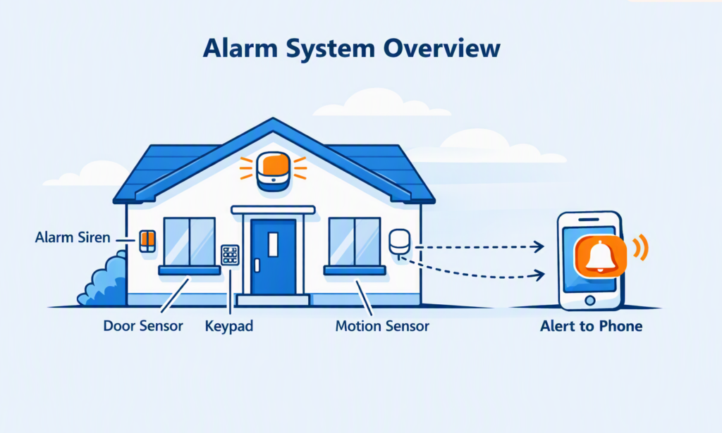 Alarm system overview diagram